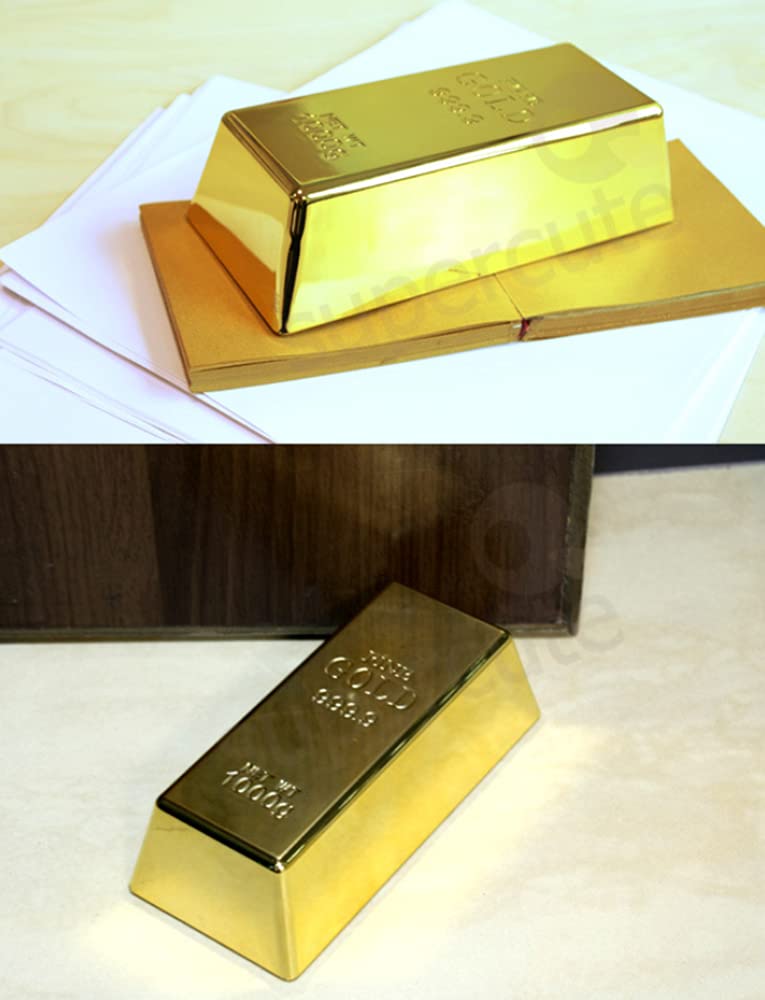 Amazon.com: Xshelley 1kg Shiny Fake Gold Bar Bullion Brick Door